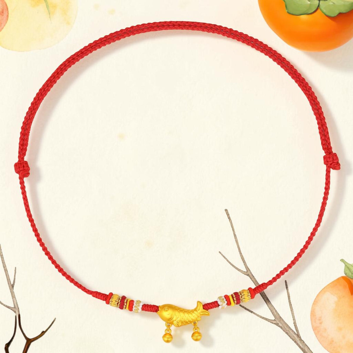 24k 999 Gold Koi Fish Pendant Cord Necklace Baby Shower Gift