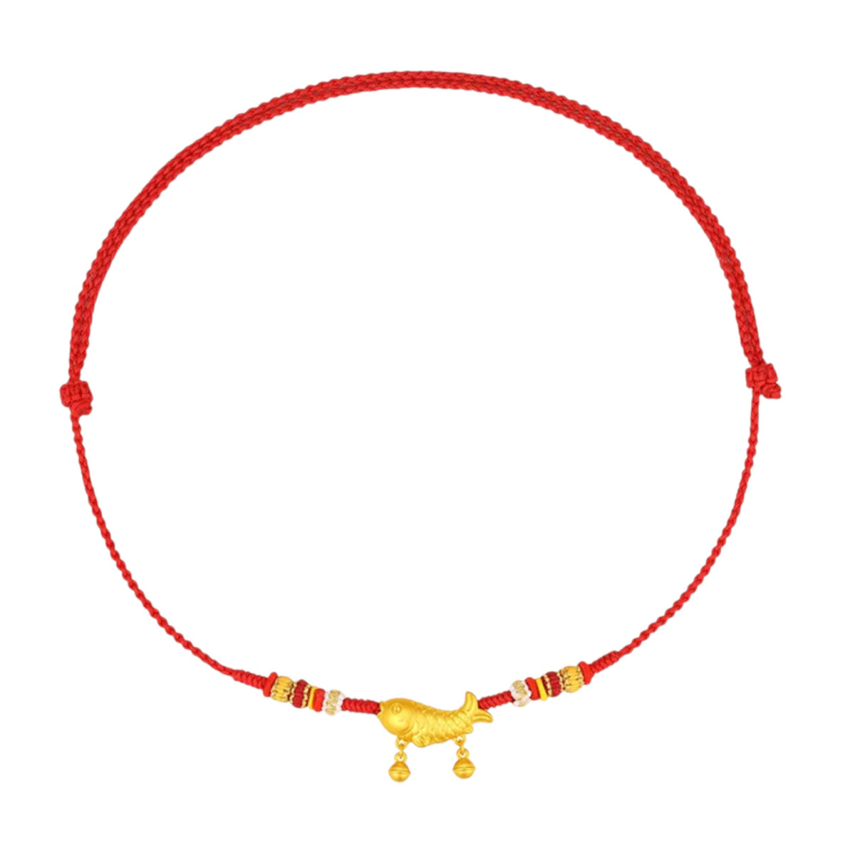 24k 999 Gold Koi Fish Pendant Cord Necklace Baby Shower Gift