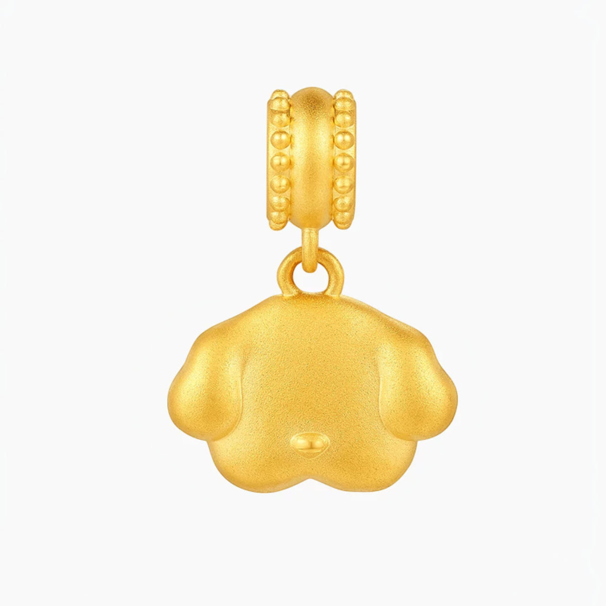 24k 999 Gold D.I.Y Cat Dog Paw Cute Charm Spacer