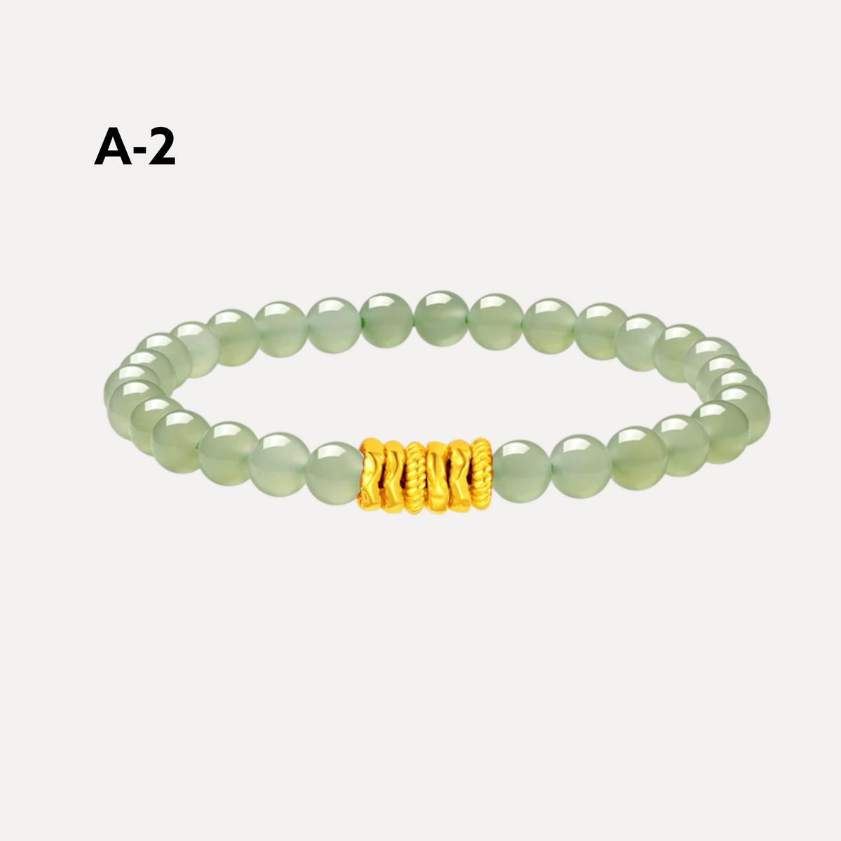 24k Gold Gourd Beads Lock Charm Jade Bracelet D.I.Y Making Kit