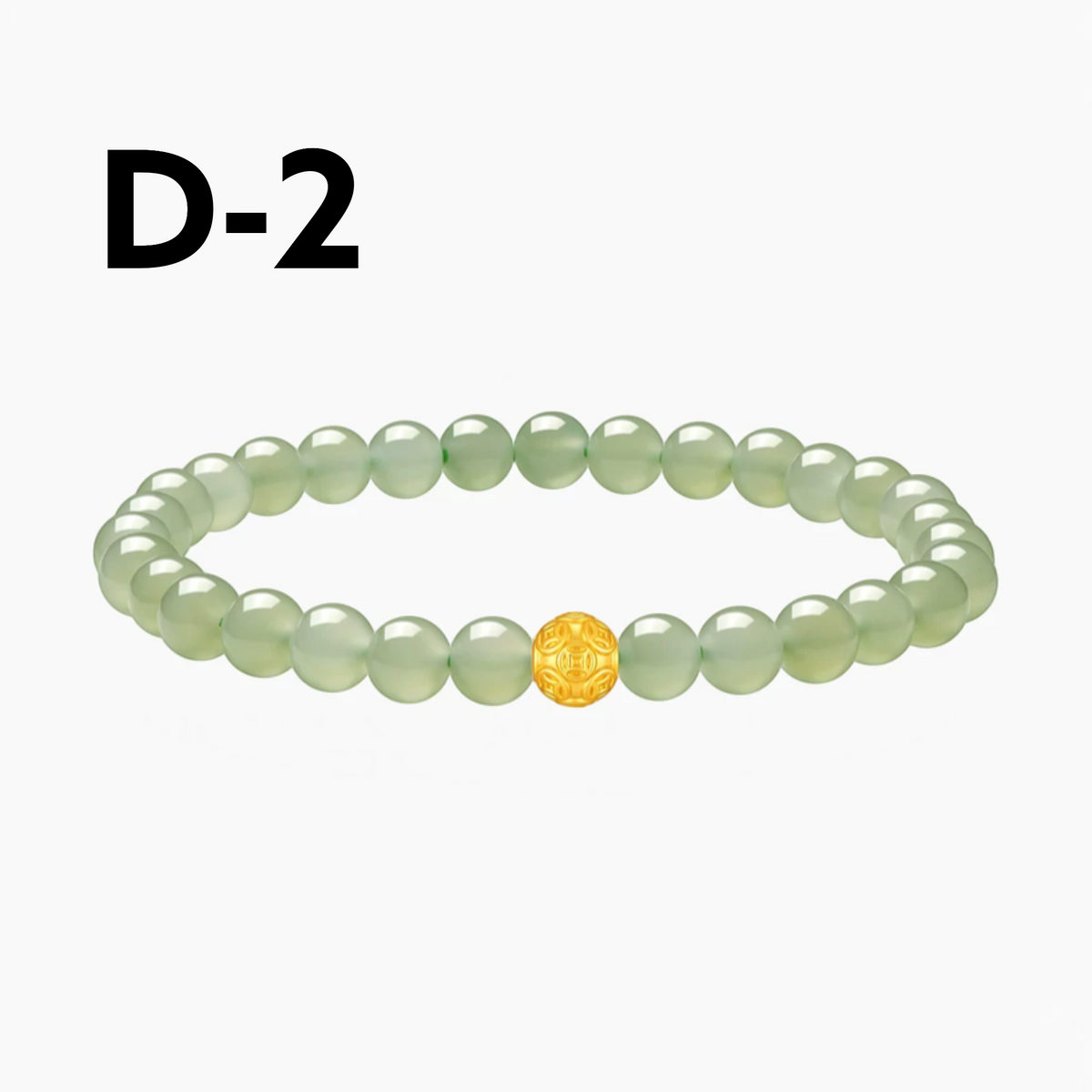 24k Gold Gourd Beads Blessing Charm Jade Bracelet D.I.Y Making Kit