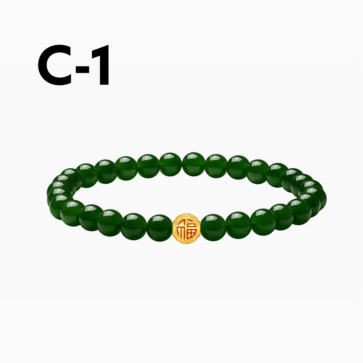 24k Gold Gourd Beads Blessing Charm Jade Bracelet D.I.Y Making Kit