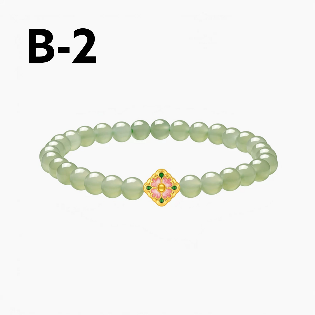24k Gold Gourd Beads Blessing Charm Jade Bracelet D.I.Y Making Kit