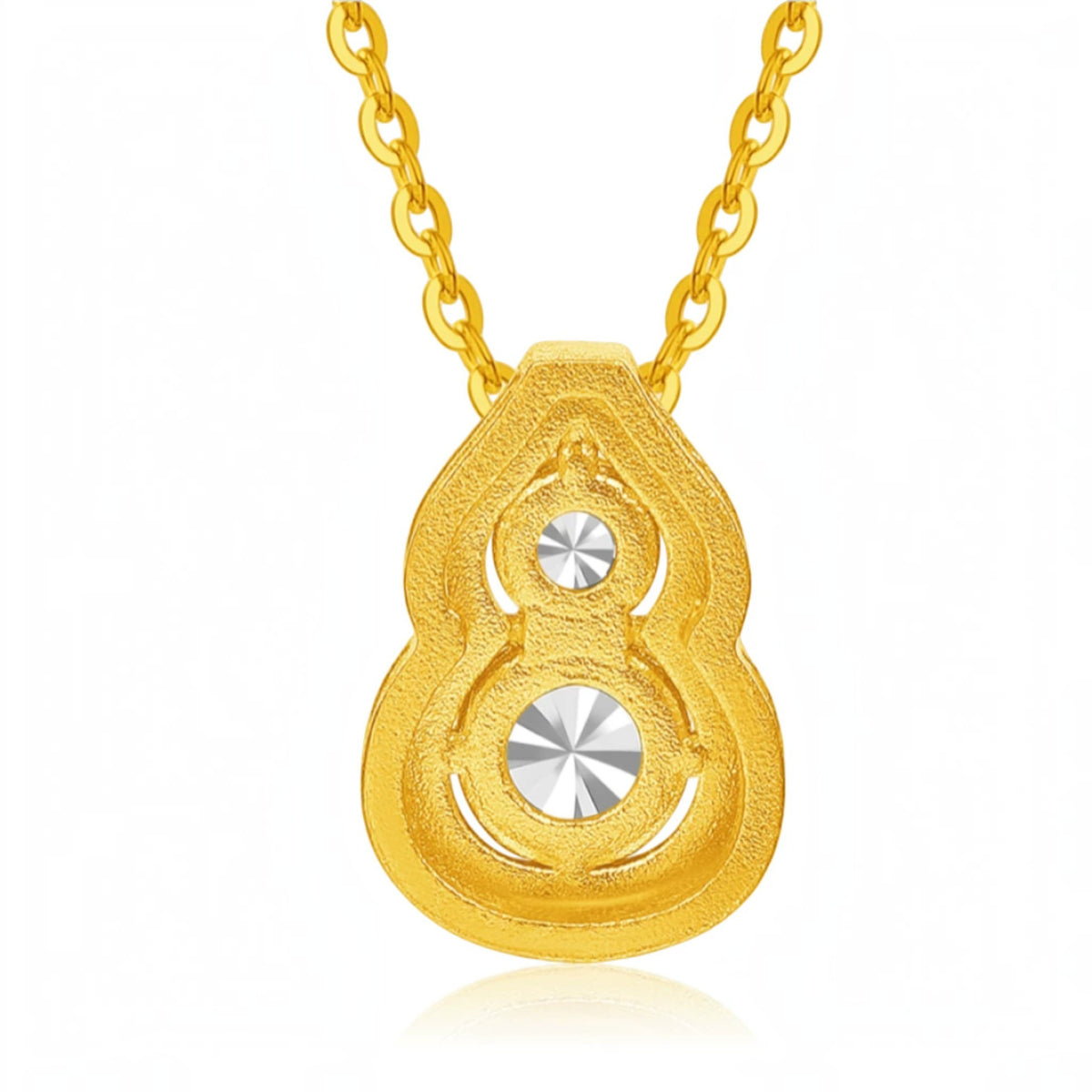 24K Gold Lucky Gourd Charm Pendant