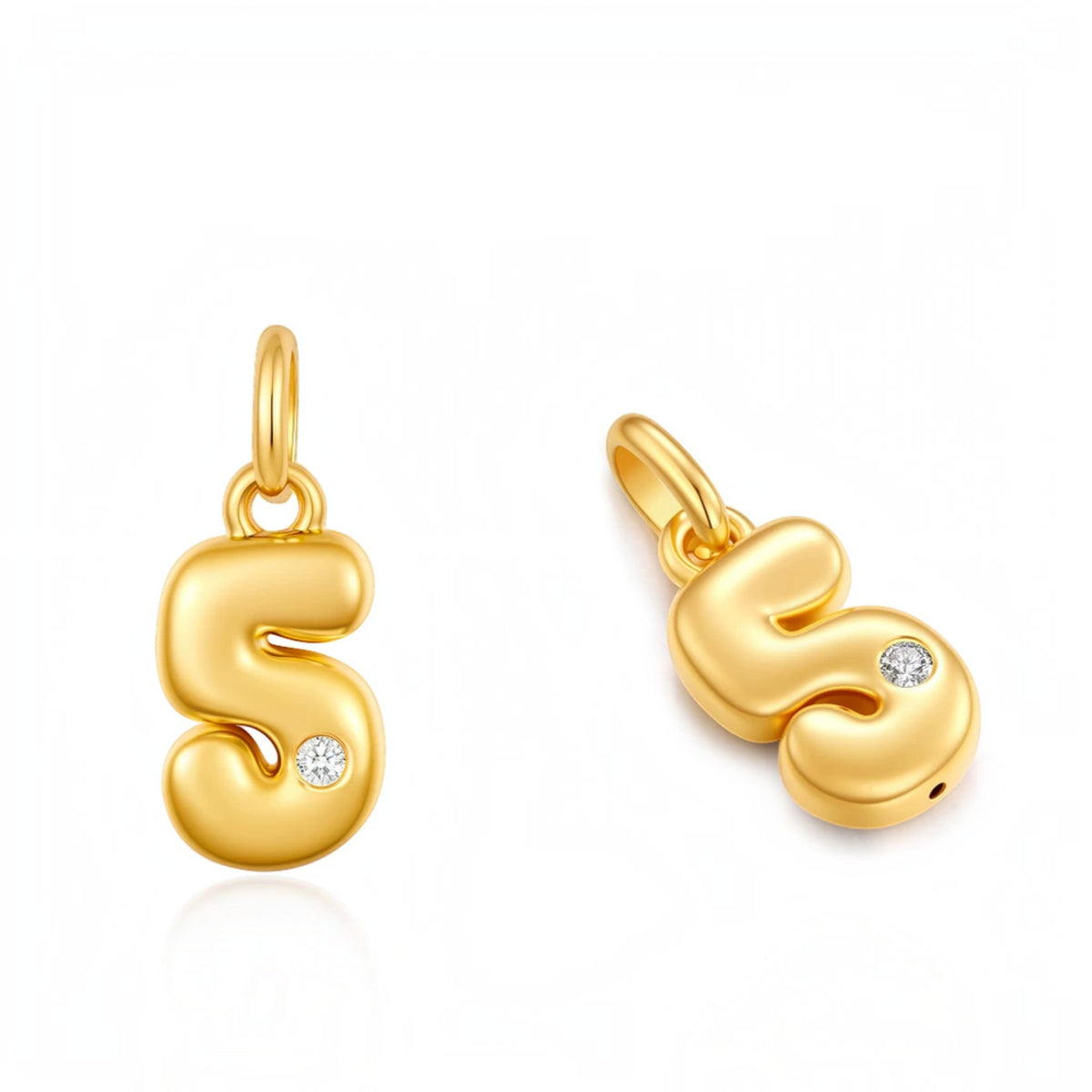 18K Gold Number Charm Pendant Special Event Gift Birthday