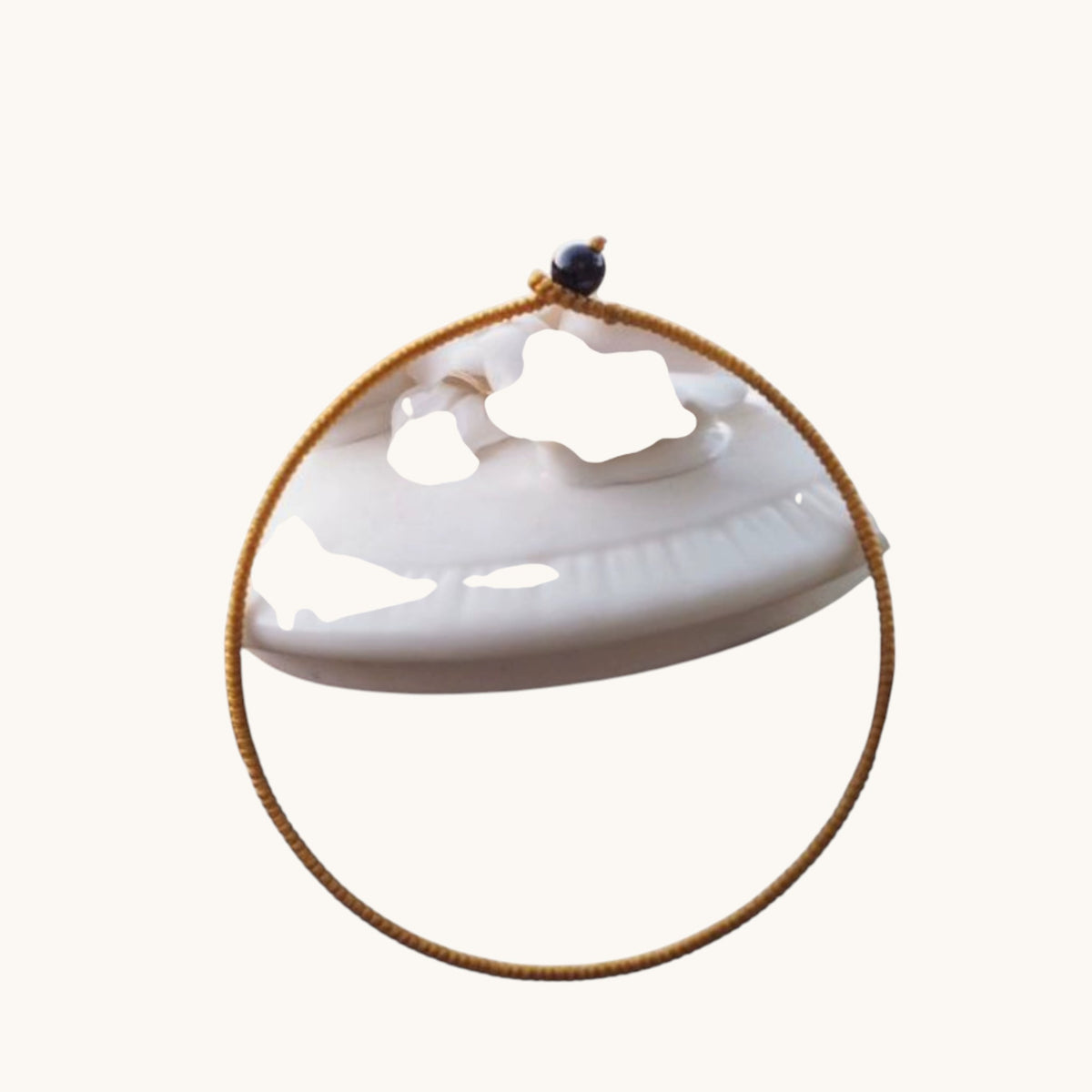 14k 24K Bead Minimal Style Plain Cord Bracelet Couple Friendship Gift