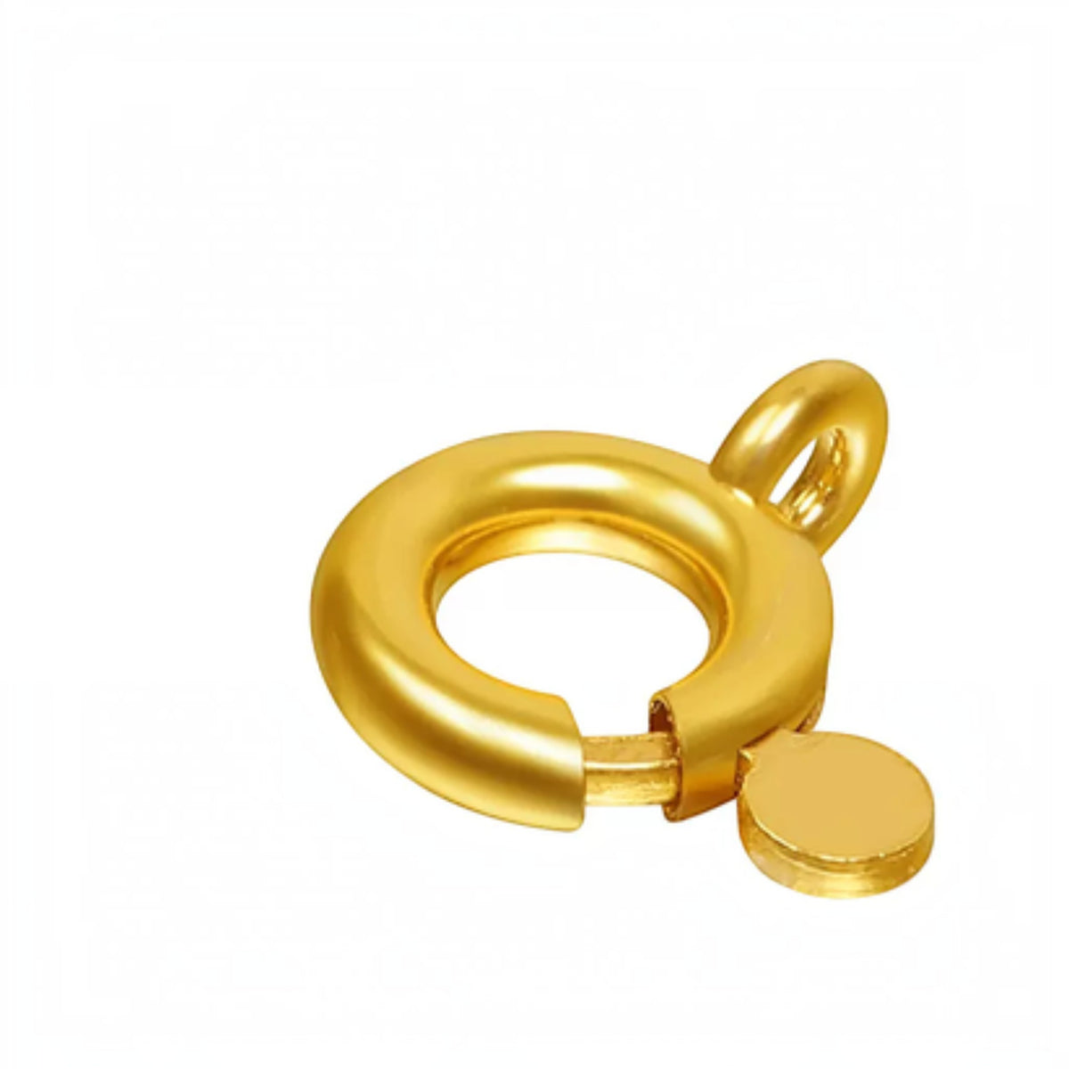 24k 999 Gold Spring Ring Clasp D.I.Y Charm Accessories for Craft