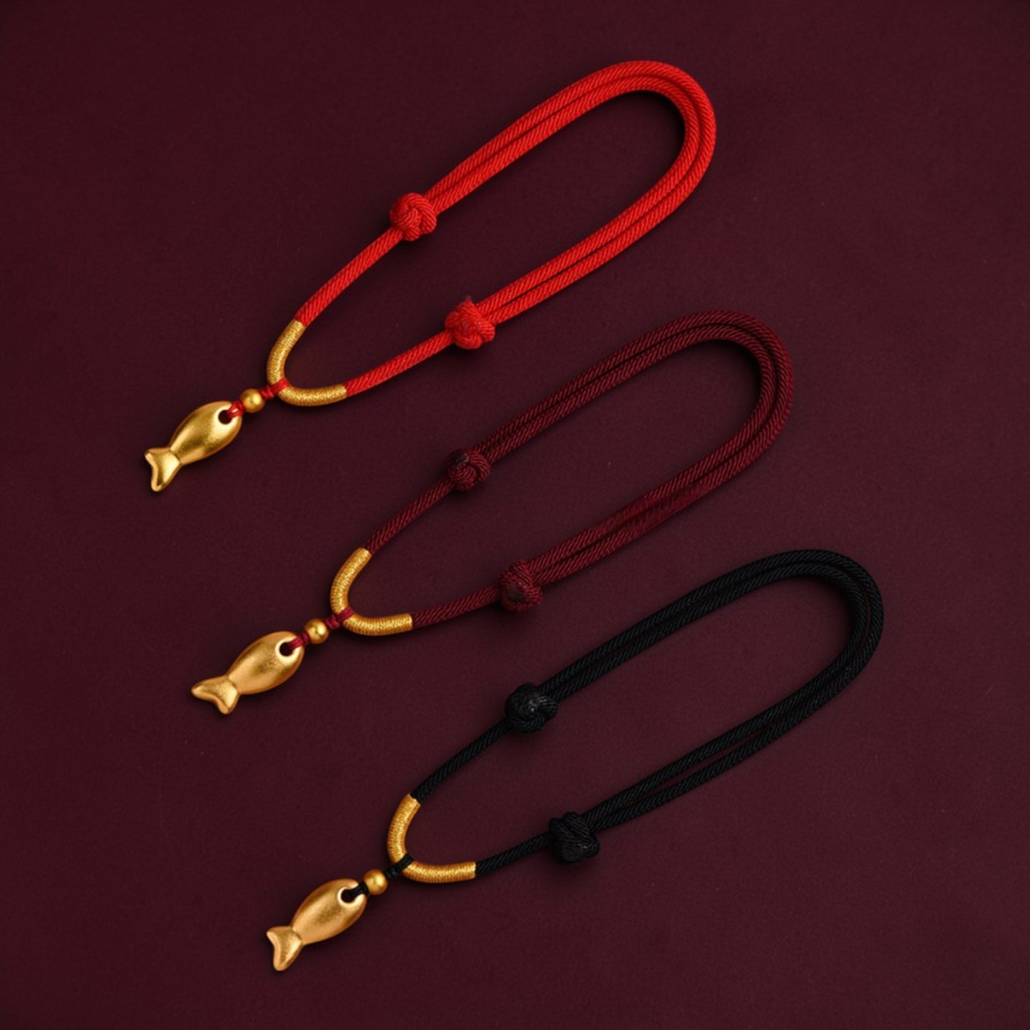 Small Fish Pendant Pet Collar Cat and Dog Woven Adjustable Collar
