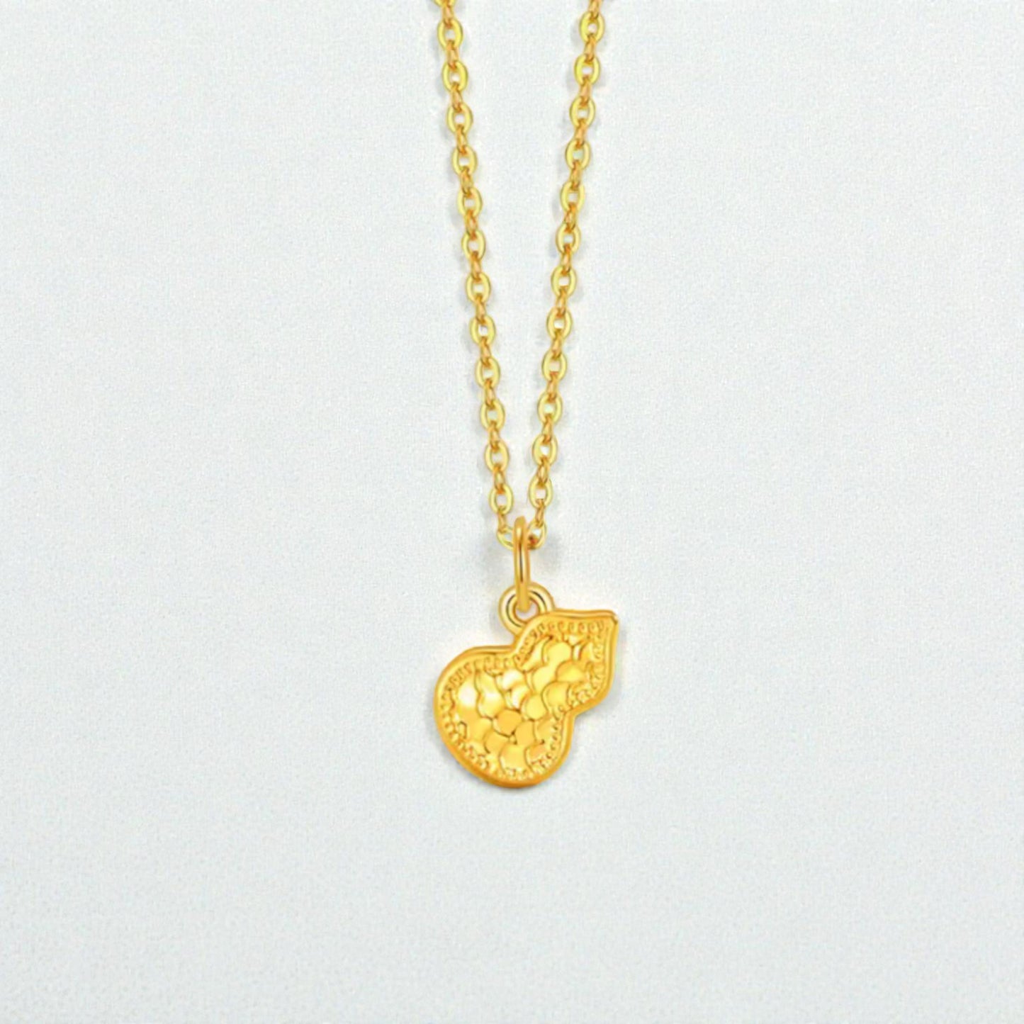 24k 999 5D Hard Gold Mini Gourd Clover Star and Butterfly Charm Pendant