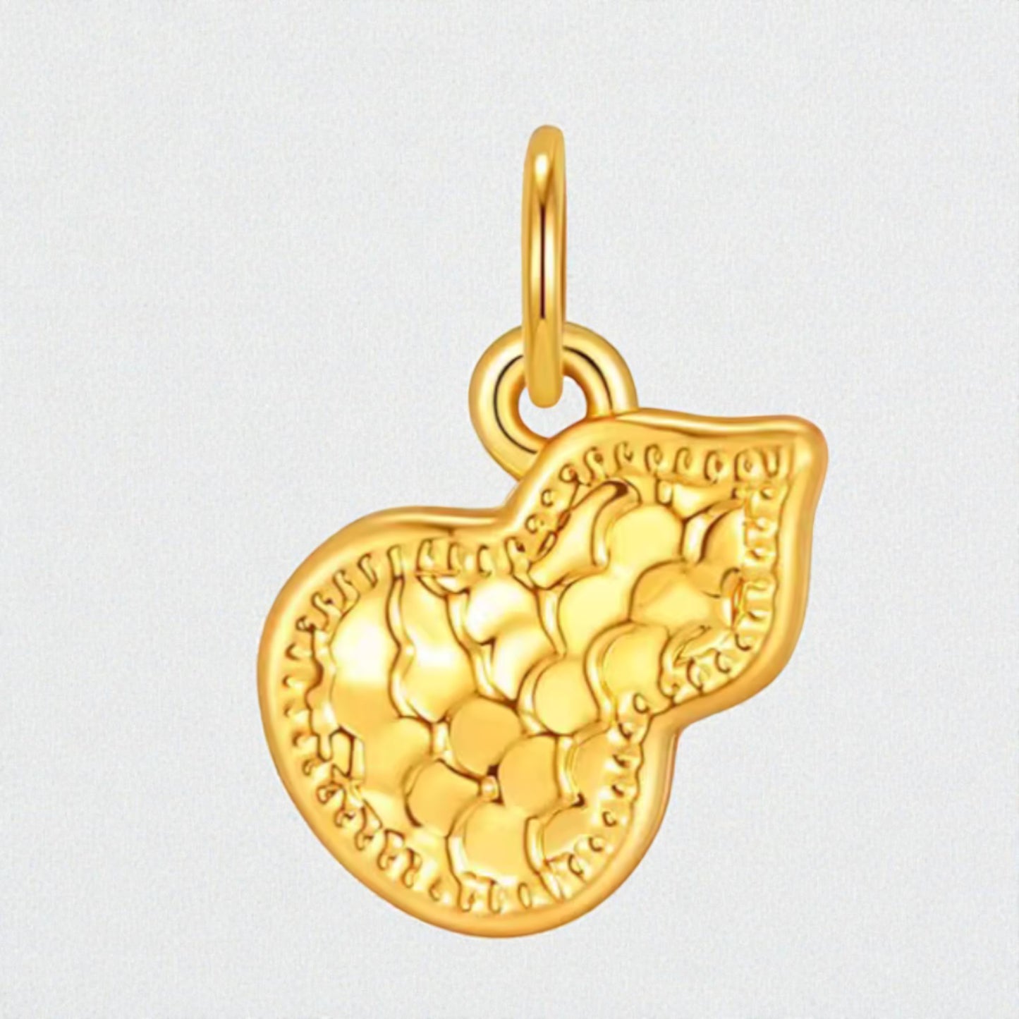 24k 999 5D Hard Gold Mini Gourd Clover Star and Butterfly Charm Pendant