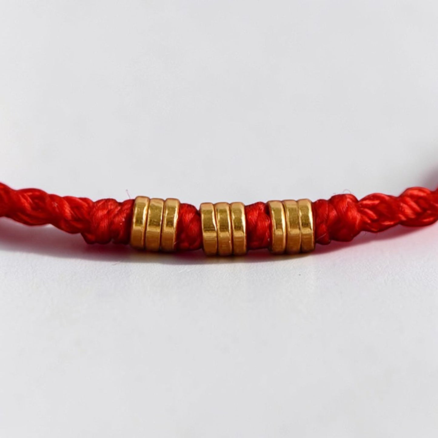 24k Solid 999 Gold Minimal Mini Beads Woven Bracelet
