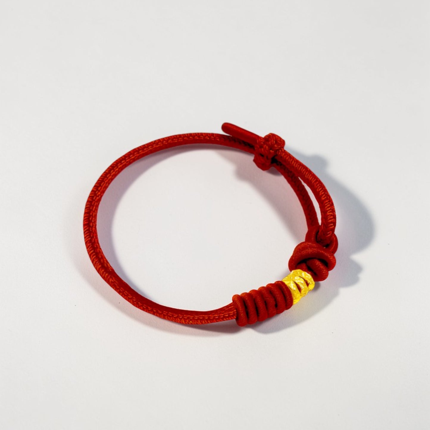 24k 999 Gold Minimal Beads Woven Adjustable Bracelet
