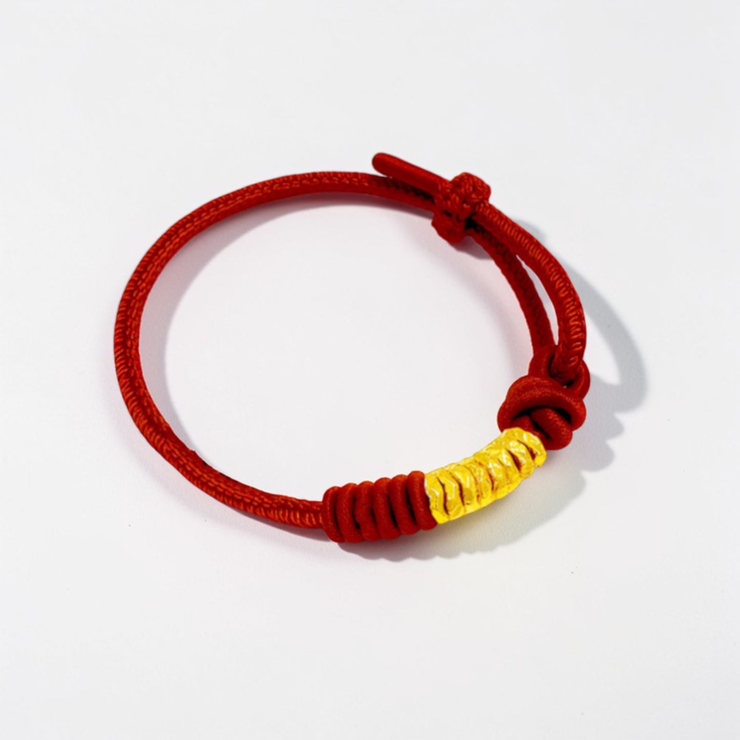 24k 999 Gold Minimal Beads Woven Adjustable Bracelet