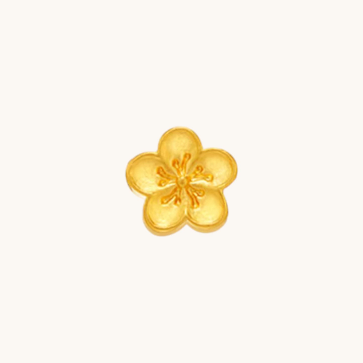 24K 999 Gold D.I.Y Mini Charm Star heart Cherry Blossom Pixiu Charms