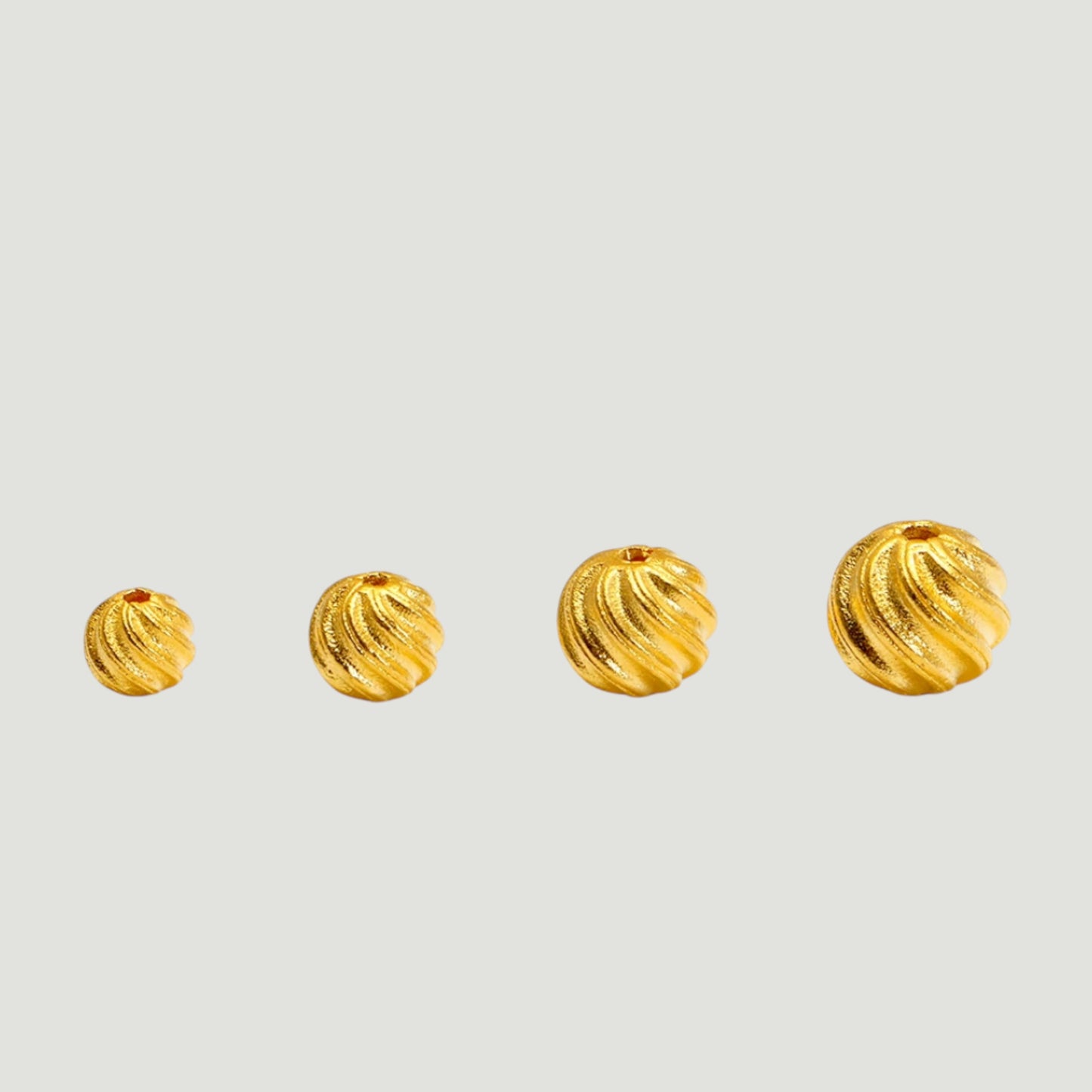 24k Gold D.I.Y Pattern Bead Charm Spacer Jewelry Making