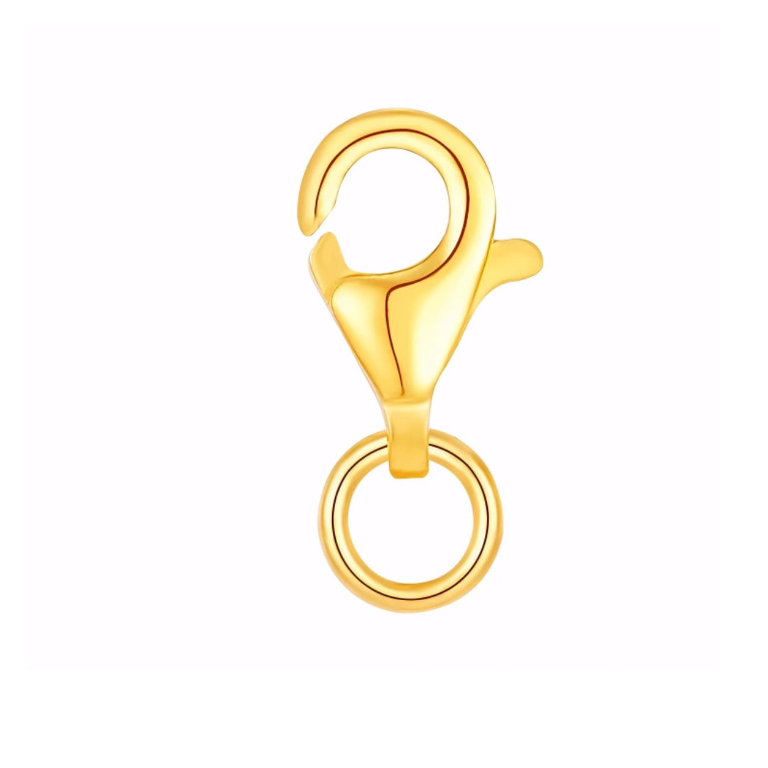 24k Pure 999 Gold D.I.Y Lobster Clasp Clip Oval Buckle Accessories For Jewelry Making Craft