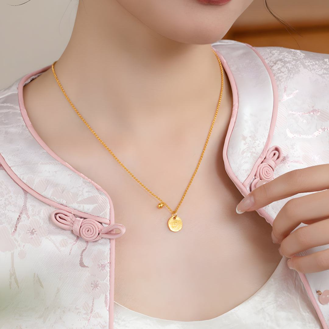 24k Real Gold Chinese Zodiac Gold Pendant Handmade Year of the Zodiac 12 Animals Charm Pendant