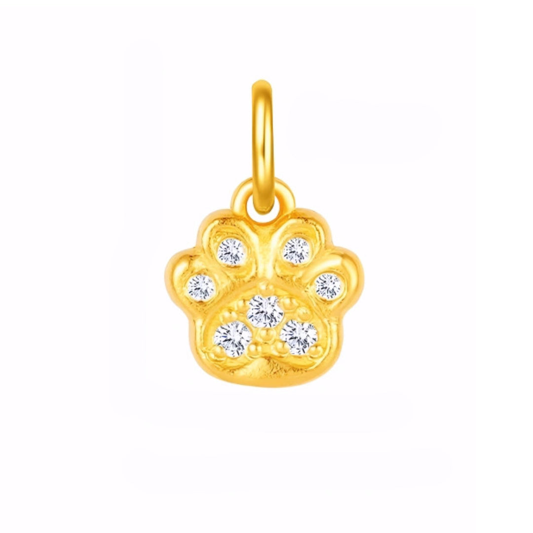 24k Pure 999 Gold Moissanite Star Moon Butterfly Gourd Small D.I.Y Charm