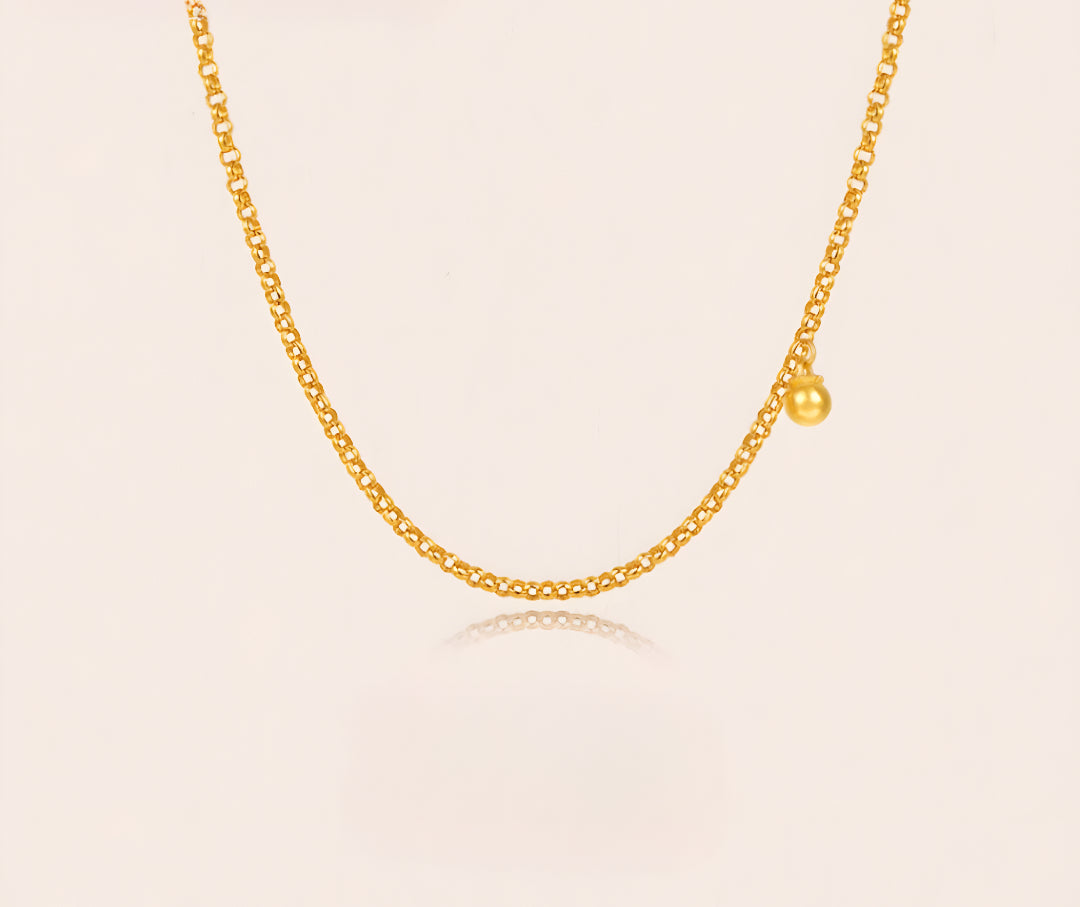 24K Pure Real 999 Gold Chain - Gypsophila Co.