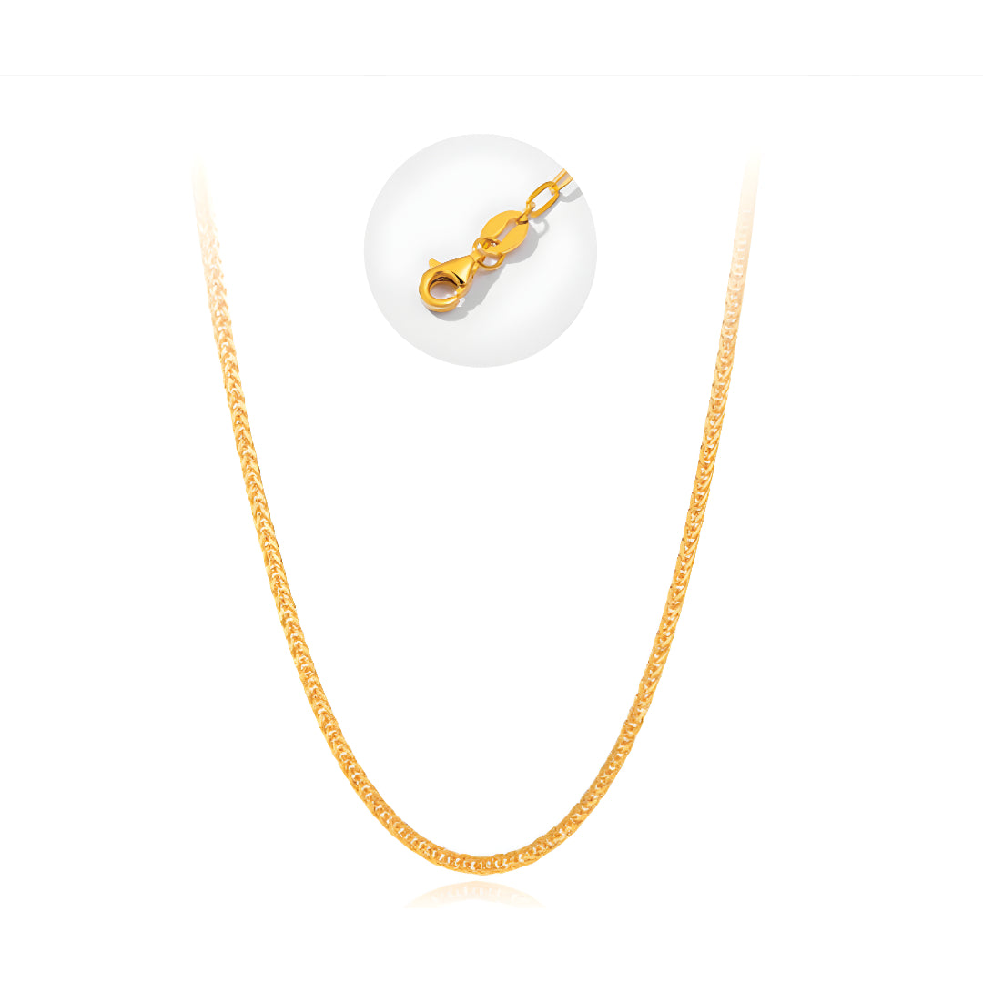 24K Pure Gold necklace 5G Gold Thick version Chopin adjustable sweater Necklace