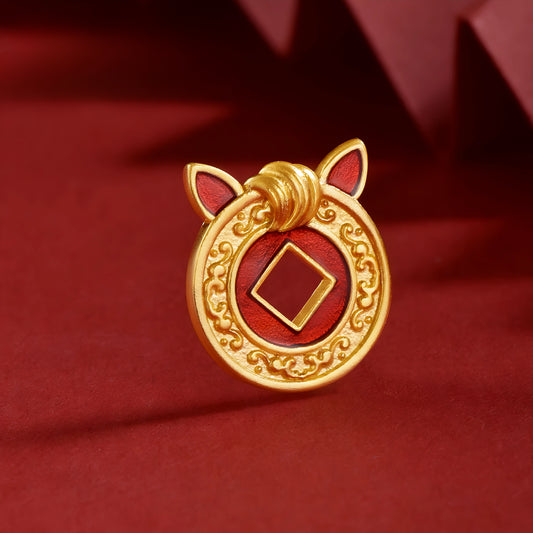 24k Real Gold Zodiac Year of Horse namel Ancient Style Gold Coin Collection