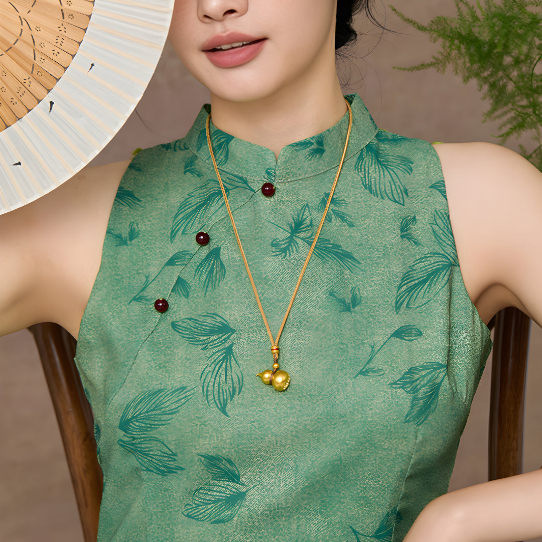 24K Pure Solid Gold Gourd Lucky Pendant