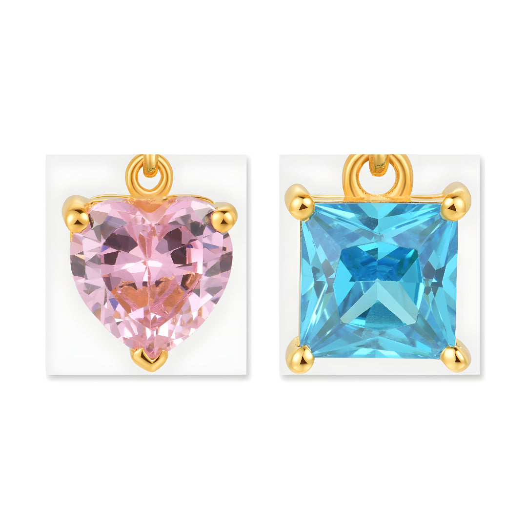 18K Gold Anywhere Charm Zircon Crystal luxury versatile buckle Pendant - Gypsophila Co.