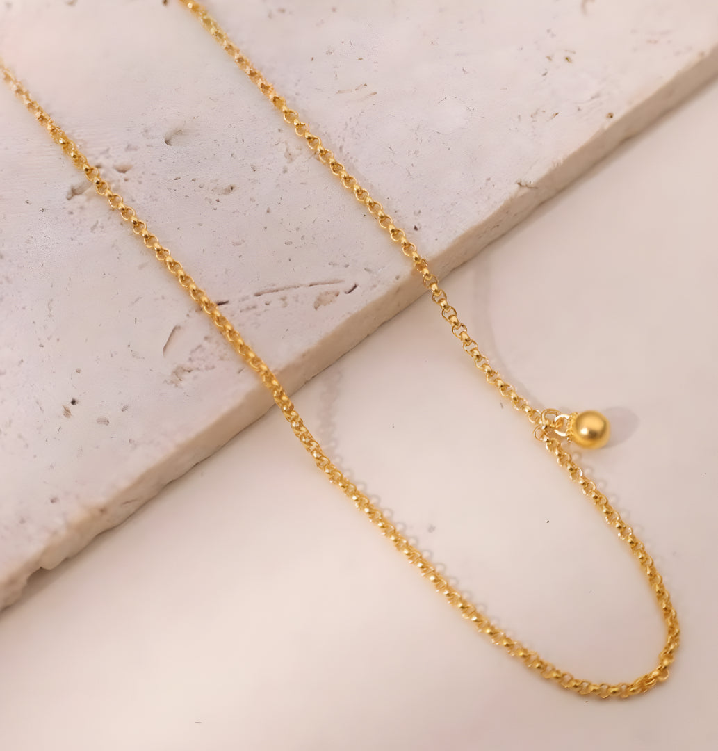 24K Pure Real 999 Gold Chain - Gypsophila Co.