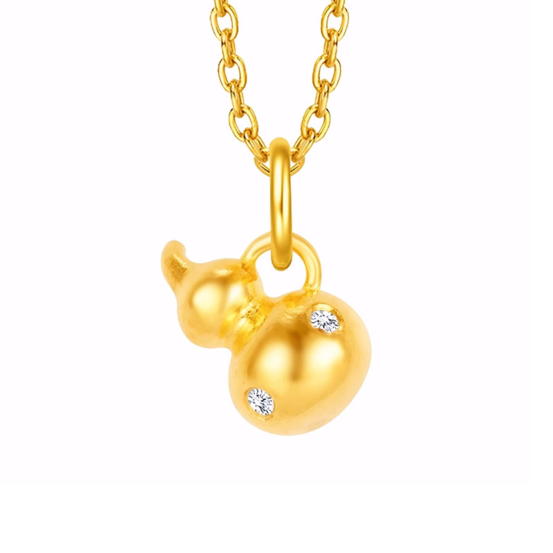 24k Pure 999 Gold Moissanite Star Moon Butterfly Gourd Small D.I.Y Charm