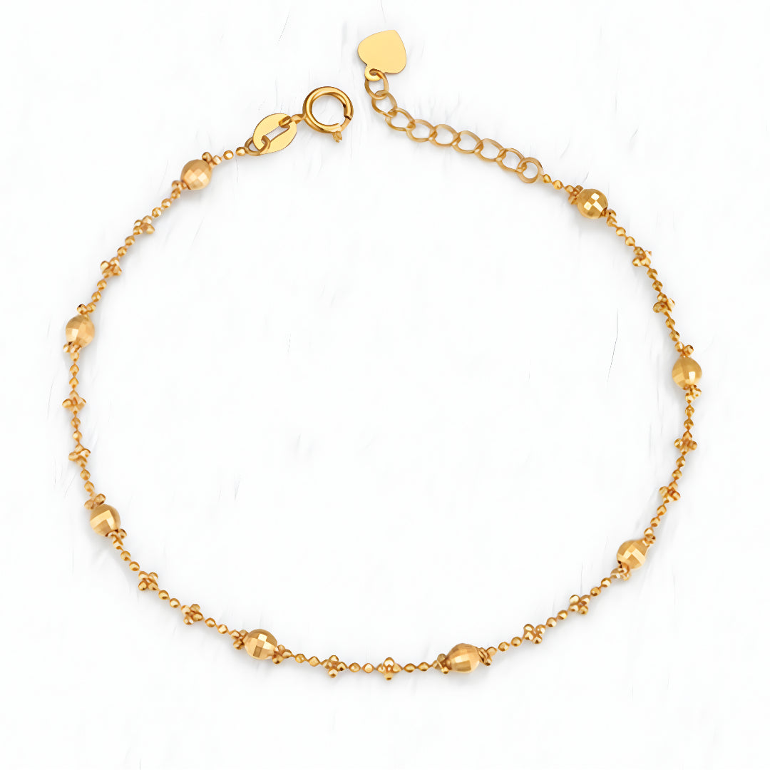 18k Real Gold Shinning Beads Bracelet