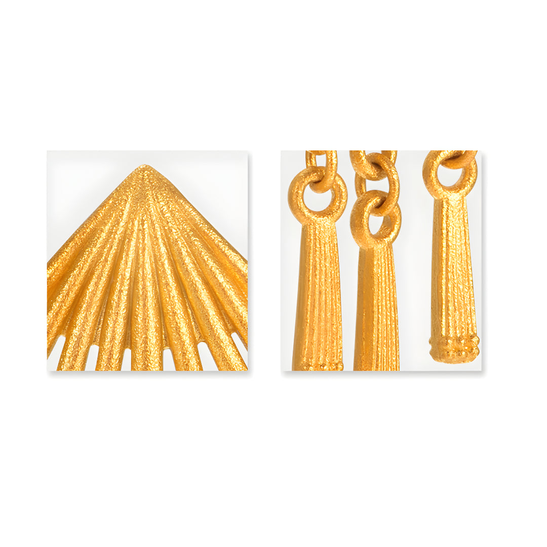 24K Little Jellyfish Gold Earrings Pure Gold Summer Ocean Style Stud Earrings