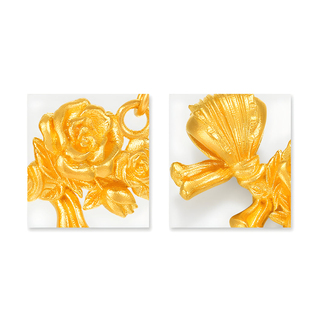 24K Pure Gold Butterfly Bow Tie Pendant Lovely Gift Necklace - Gypsophila Co.