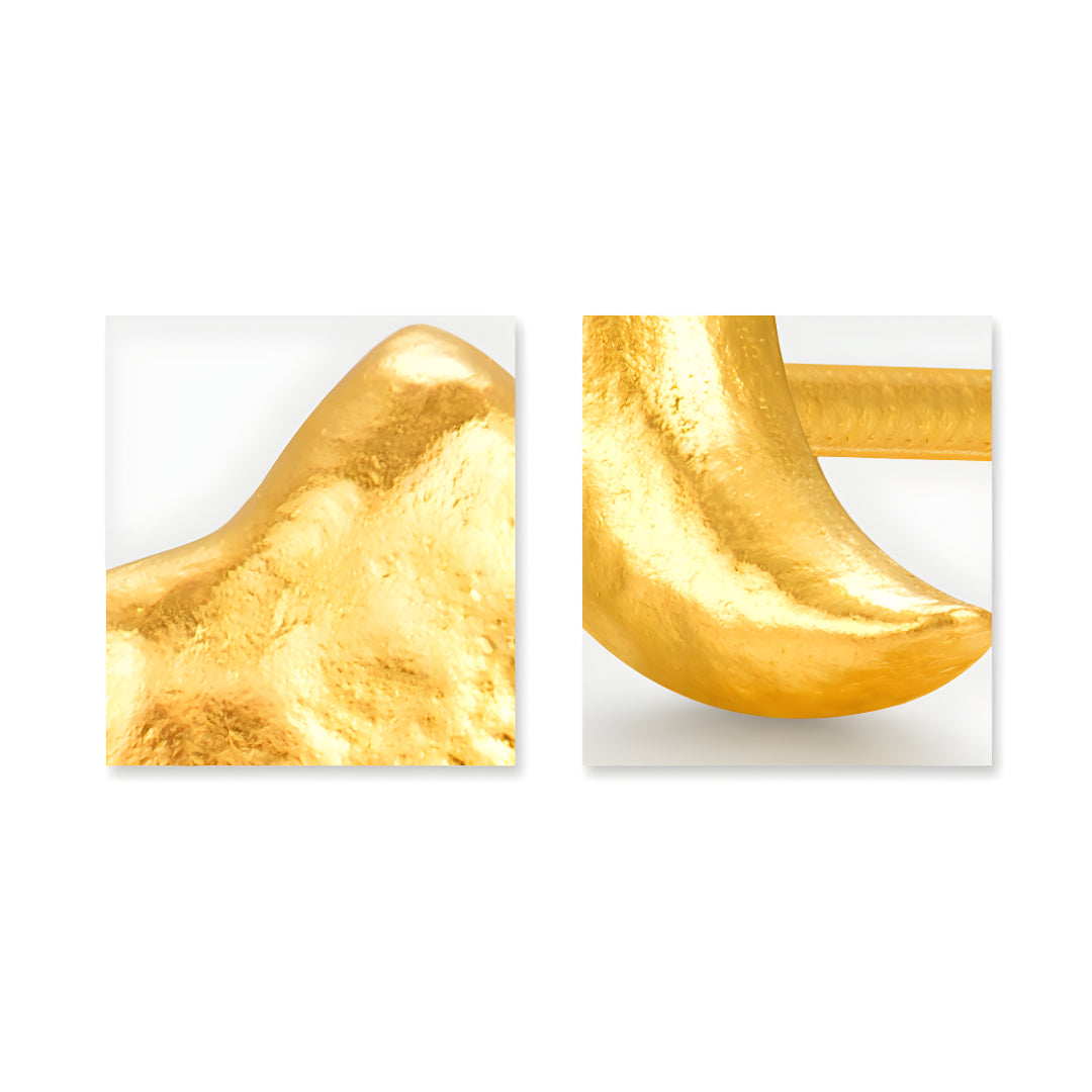 24K Pure Gold Moon Star Ball Minimal Minimalist Stud Earrings Mix and Match - Gypsophila Co.