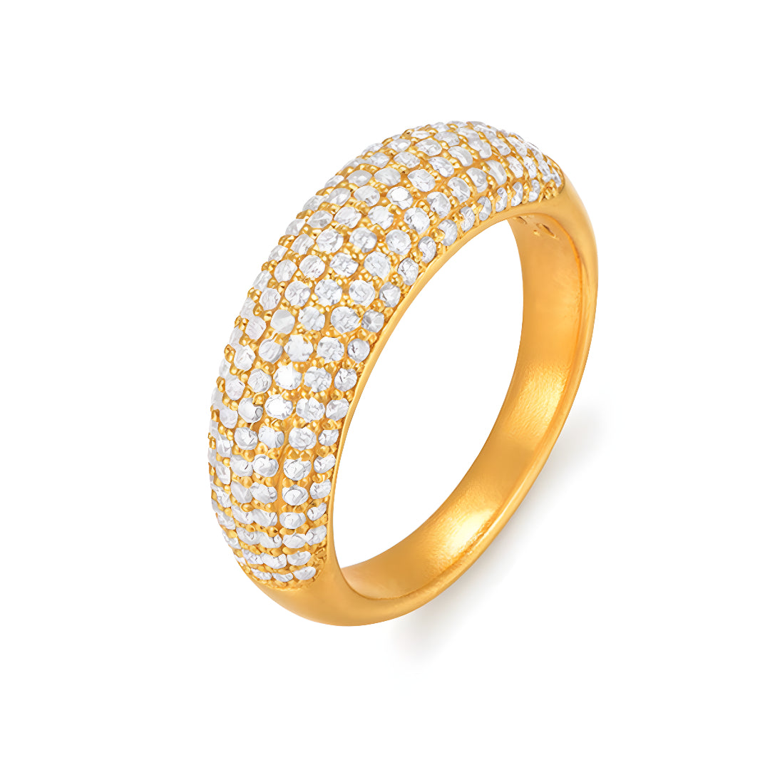 24K Pure Gold Moissanite Gypsophila Gold Ring