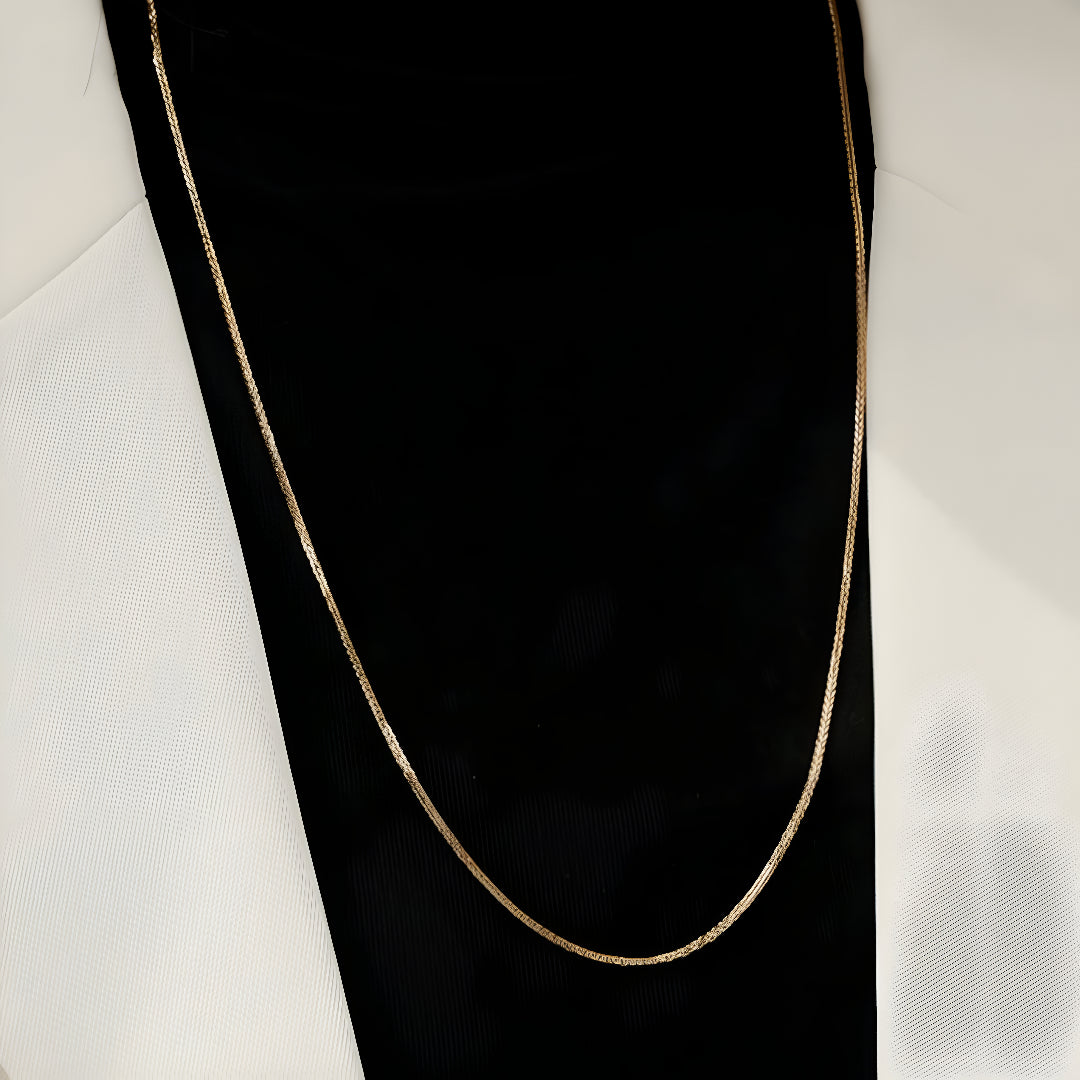 24K Pure Gold necklace 5G Gold Thick version Chopin adjustable sweater Necklace