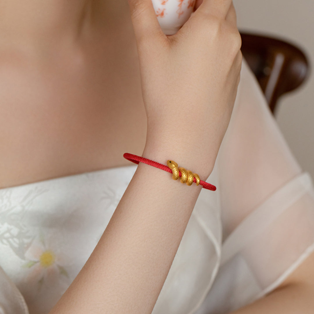 24K Real Gold Snake 3D Gold Snake Charm Pendant