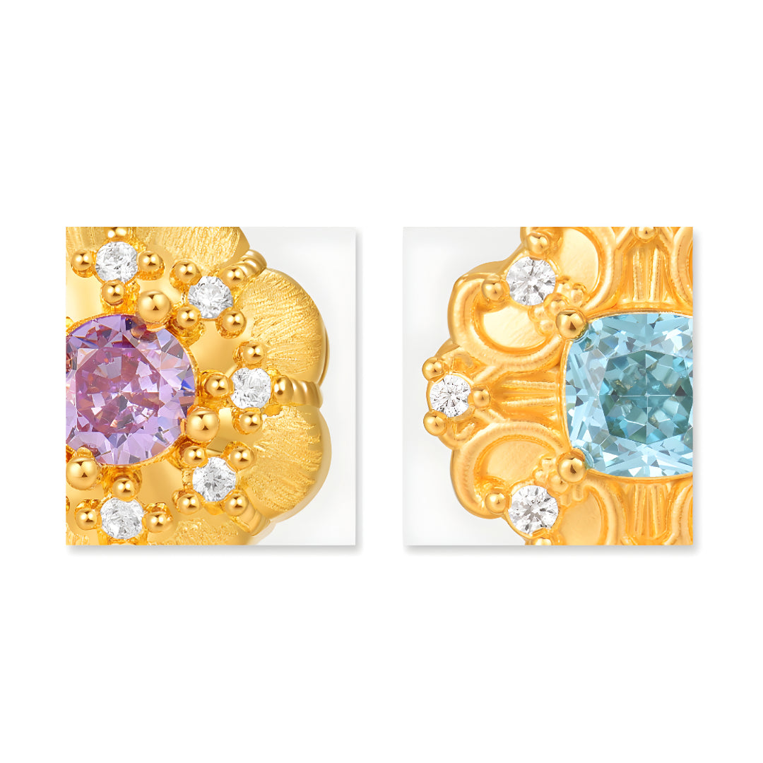 24K Pure Gold Beads D.I.Y Charm Pendant - Gypsophila Co.