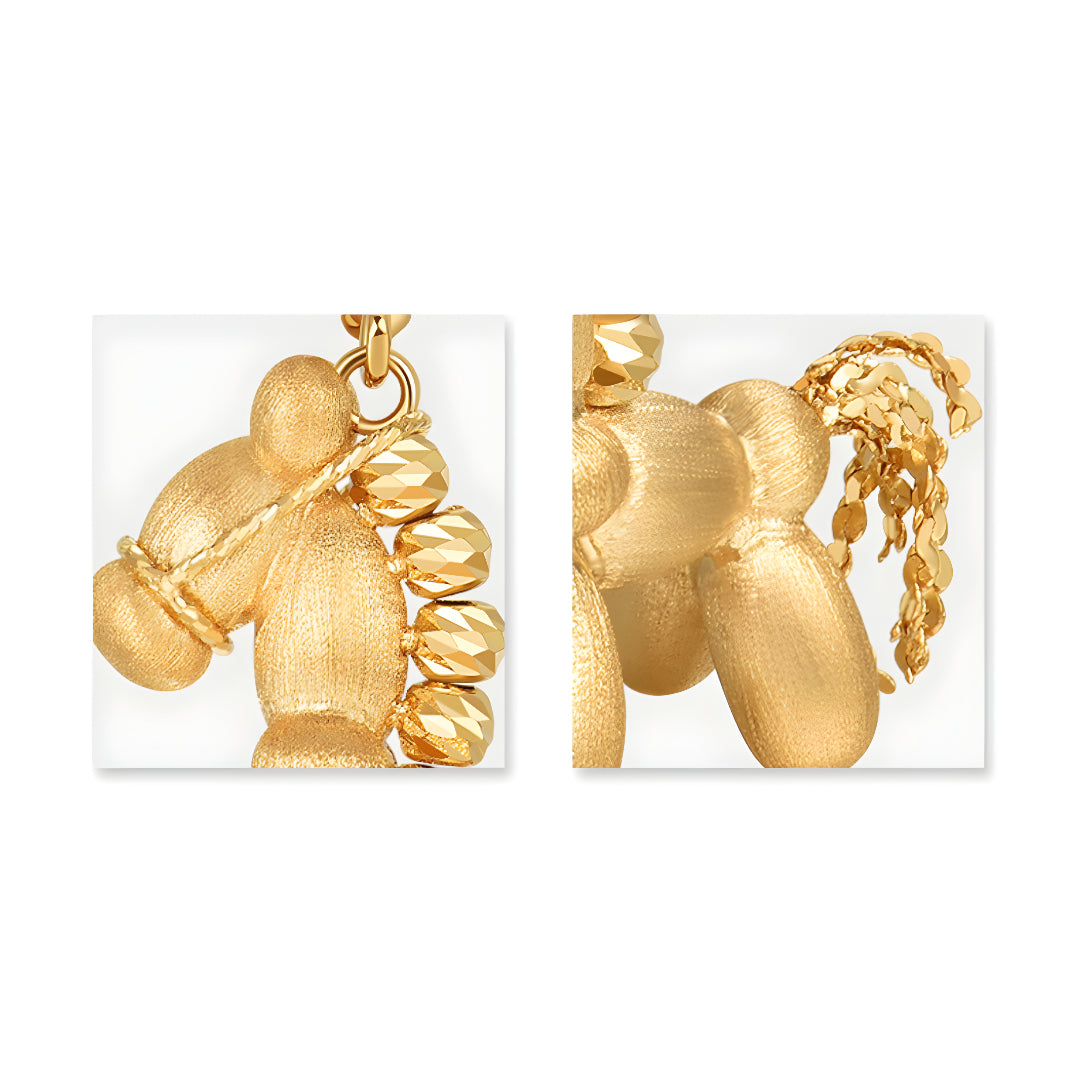 18k Gold Chinese Zodiac Year of Horse Cute Pendant - Gypsophila Co.