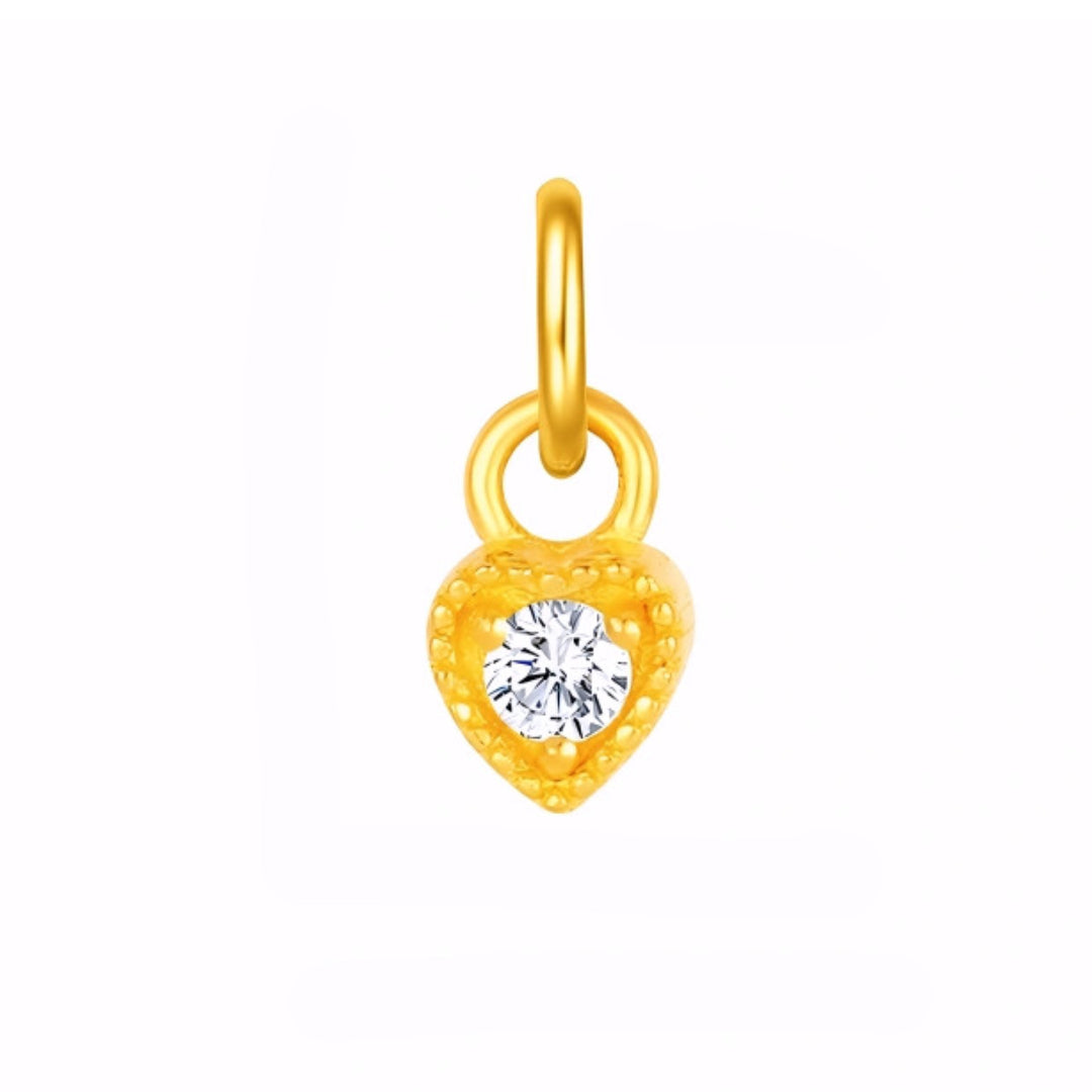 24k Pure 999 Gold Moissanite Star Moon Butterfly Gourd Small D.I.Y Charm