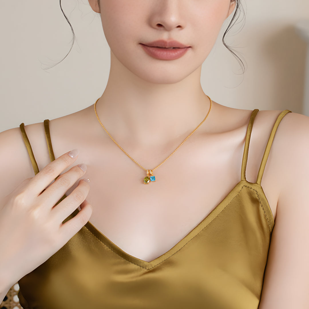 18K Gold Anywhere Charm Zircon Crystal luxury versatile buckle Pendant - Gypsophila Co.