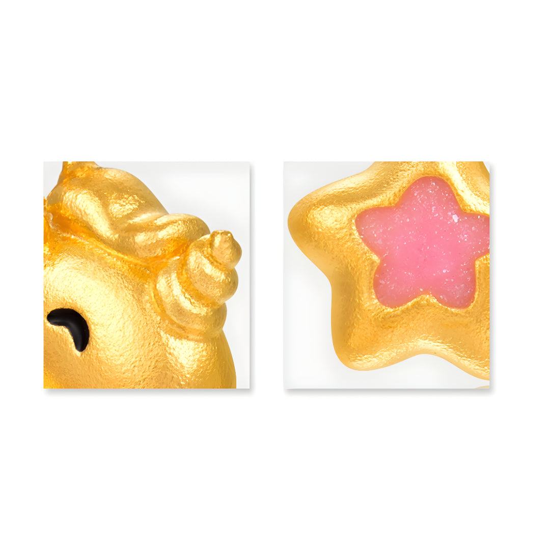 24K Gold Unicorn and Star Pendant Charm D.I.Y Great Gift - Gypsophila Co.