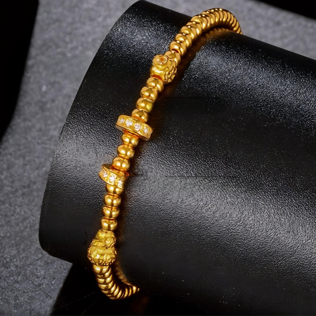 24k Pure 999 Gold D.I.Y Round Ring beads Spacer Accessories For Jewelry Making Craft