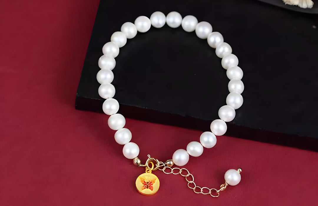 24k Pure Gold 999 Ancient Enamel Hand-engraved Double side Butterfly Charm Pendant