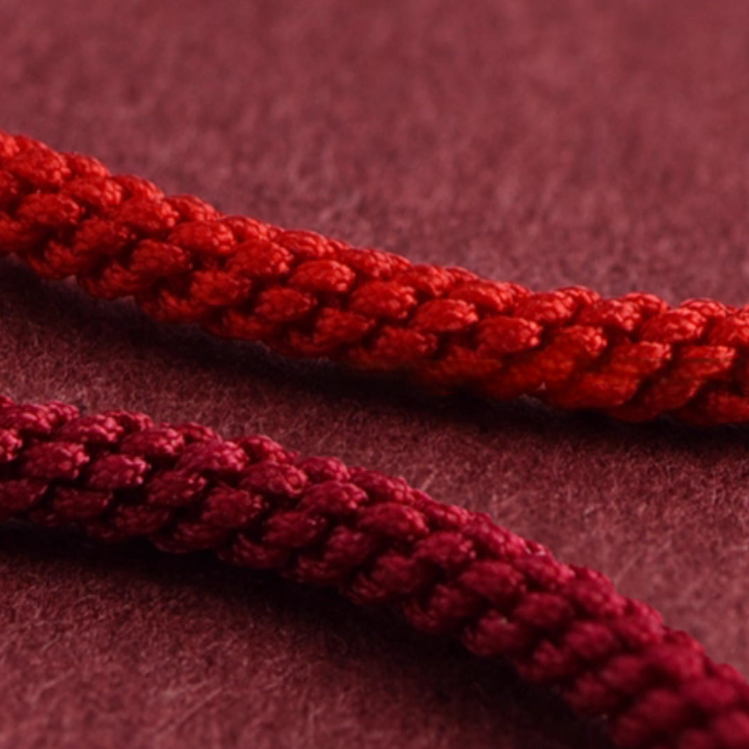 24k Solid 999 Gold Lucky Beads Red Rope Bracelet for Men and Women Blessing and Peace Braided Bracelet