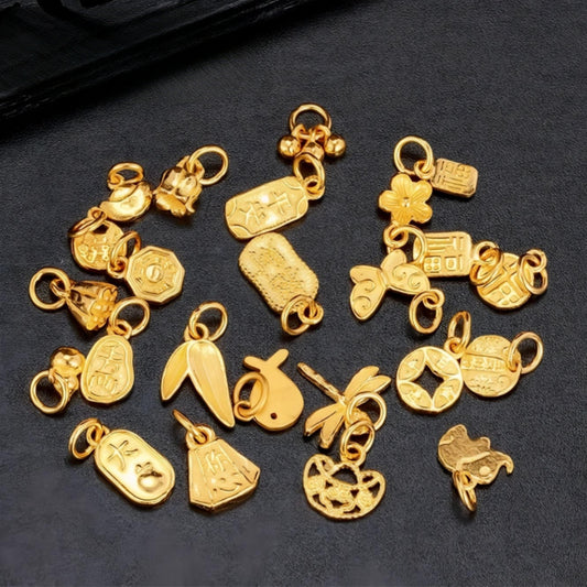 24k Pure 999 Gold Dainty Lucky Blessing Butterfly D.I.Y Charm