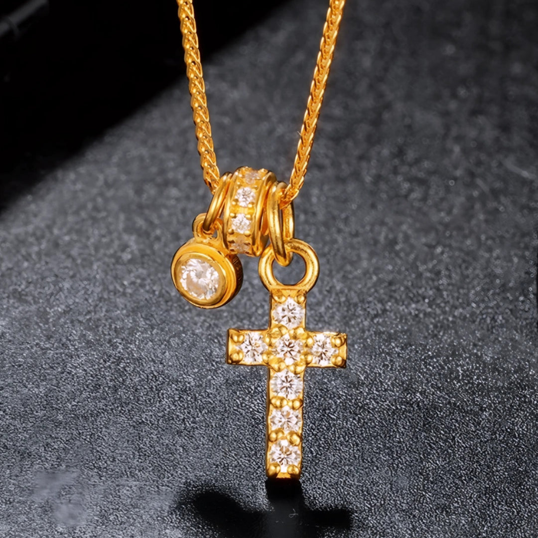 24k Pure 999 Gold Moissanite Star Moon Butterfly Gourd Small D.I.Y Charm