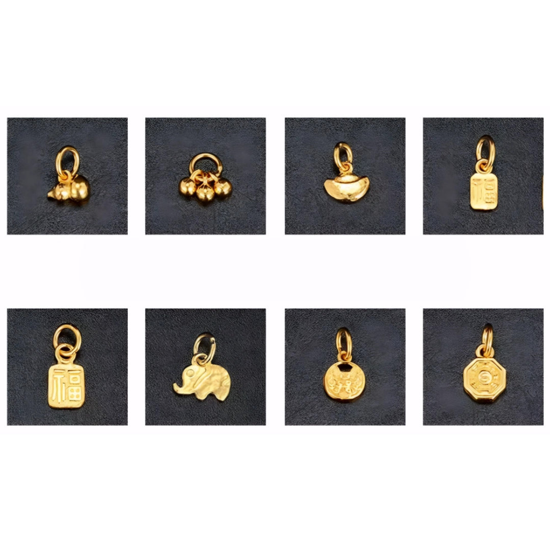 24k Pure 999 Gold Dainty Lucky Blessing Butterfly D.I.Y Charm