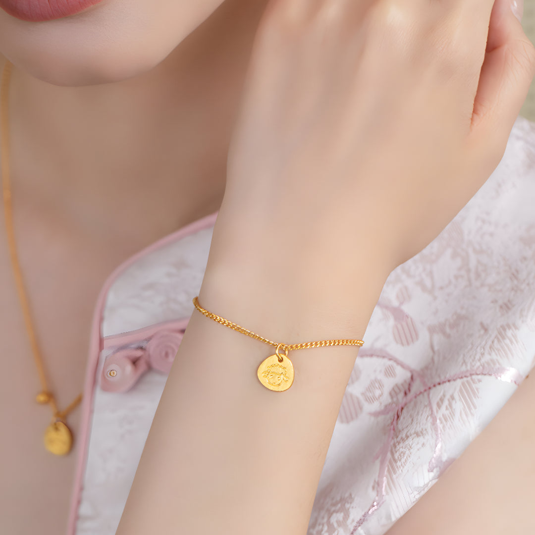 24k Real Gold Chinese Zodiac Gold Pendant Handmade Year of the Zodiac 12 Animals Charm Pendant