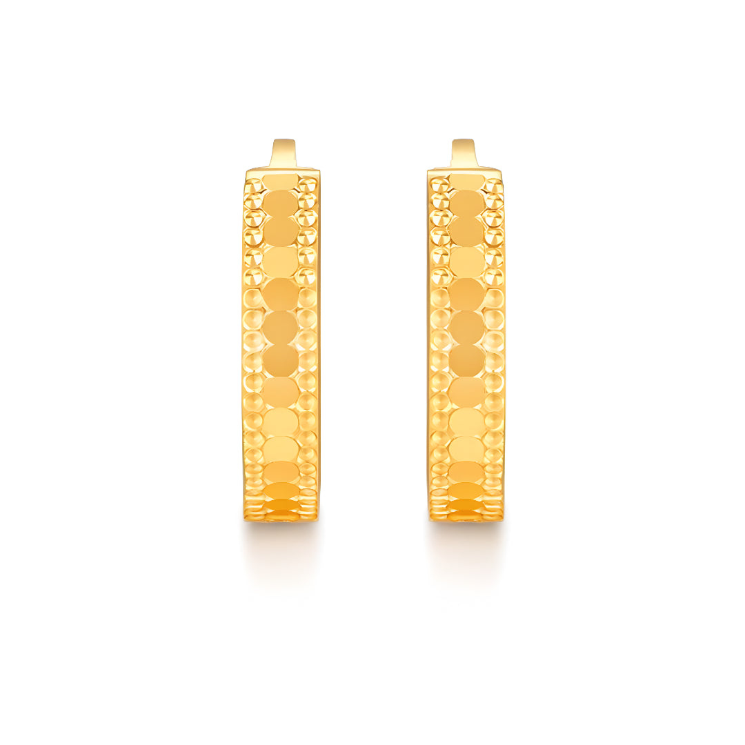 24K Real Gold 5G Gold Minimal Hoop Earrings