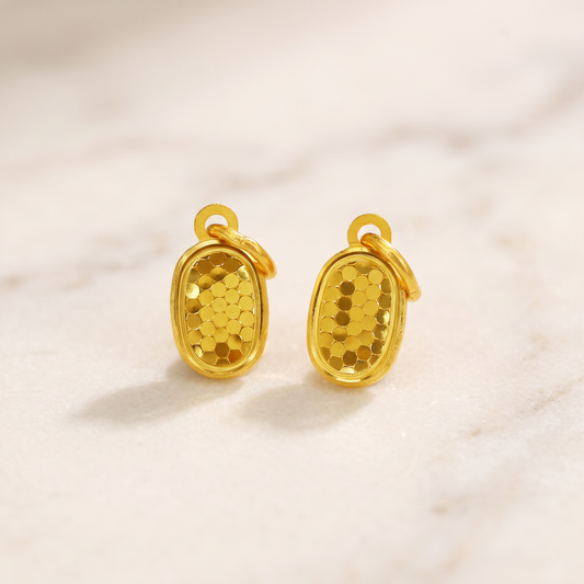 24K 999 Gold Cute Mini Shinning Plaque Peace and Protection Charm D.I.Y Craft